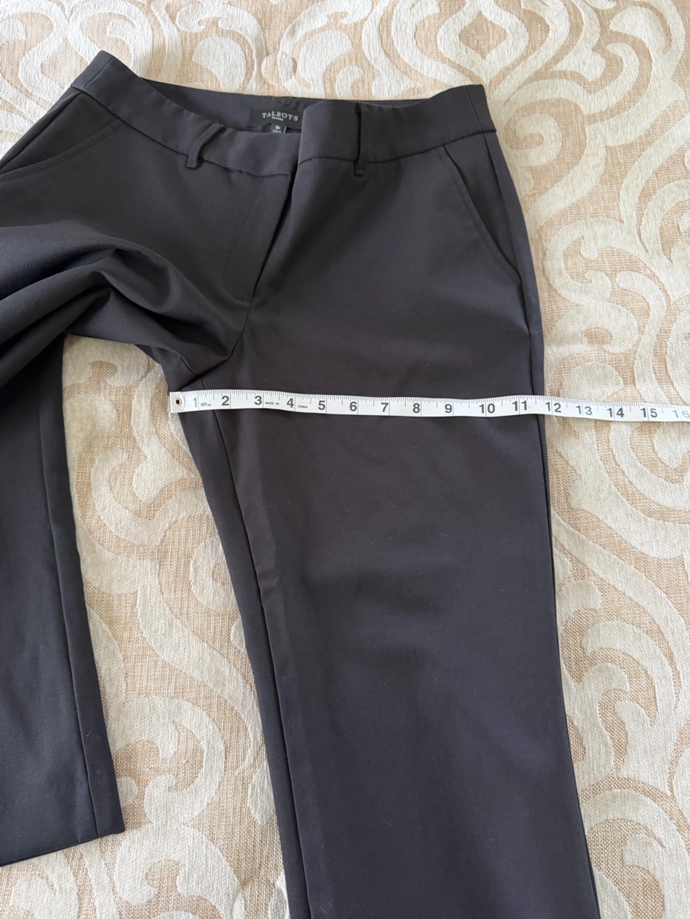 Talbots Petites 8P Black Buttery Soft Stretch Cropped Ankle Pants - Picture 14 of 15